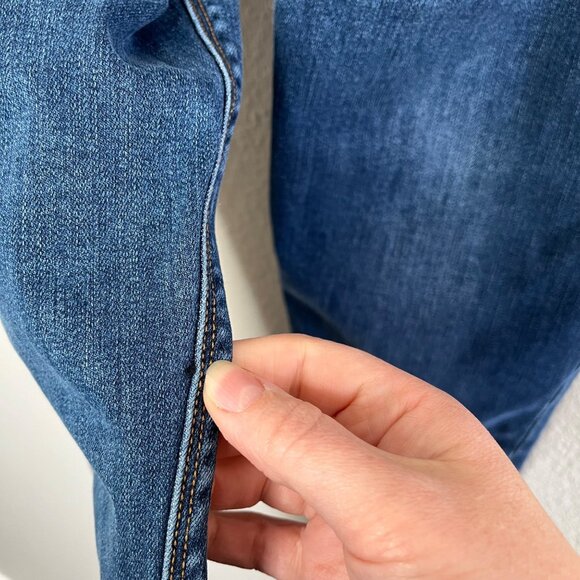 Spanx Womens Blue Distressed Ankle Skinny Slimming Jeans XL style 20203r - Picture 5 of 11